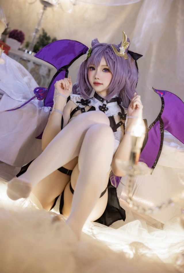 雪晴Astra《刻晴恶魔拘束睡衣》魅魔cosplay全解析 [20P4V-349MB]