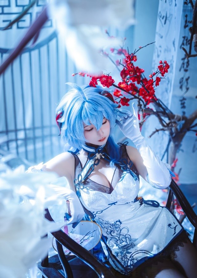 蠢沫沫《原神》甘雨旗袍神还原！温柔秘书风COS细节全解析 [27P-175MB]