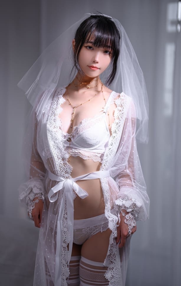 汪知子的婚纱COSPLAY：优雅与魅力的完美融合 [35P-512M]